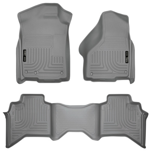 Husky Liners 03-08 Dodge Ram 1500/2500/3500 Quad Cab WeatherBeater Combo Gray Floor Liners - 98032