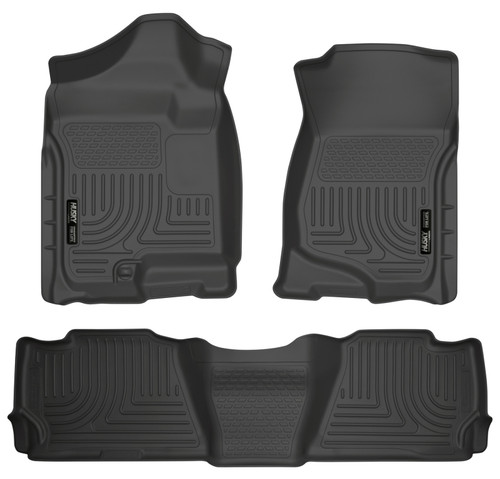 Husky Liners 07-13 GM Escalade/Suburban/Yukon WeatherBeater Black Front & 2nd Seat Floor Liners - 98251