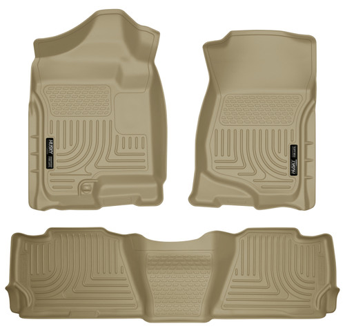 Husky Liners 07-13 GM Escalade/Suburban/Yukon WeatherBeater Tan Front & 2nd Seat Floor Liners - 98253