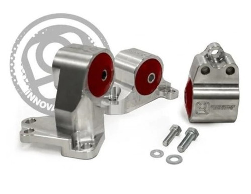 Innovative 94-01 Acura Integra B/D Series Auto - Manual Silver Aluminum Mounts 75A Bushings (3 Bolt) - B40154-75A