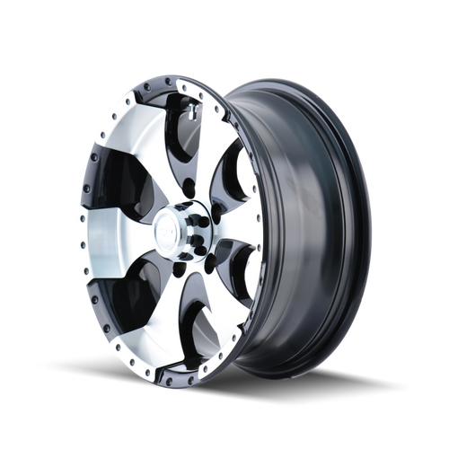 ION Type 136 14x6 / 5x114.3 BP / 0mm Offset / 83.82mm Hub Black/Machined Wheel - 136-4665BX Photo - Primary