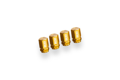 ISC Suspension Titanium Valve Stem Caps (Set of 4) - Gold - VSC-G