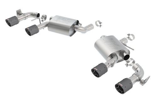 Borla Atak Axleback Exhaust w. Quad CF Tips w. NPP Valves - 16-24 Chevrolet Camaro SS