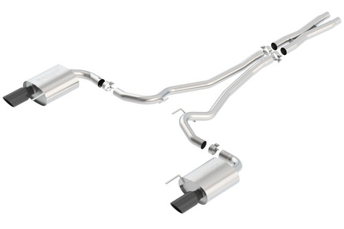 Borla S-Type Catback Exhaust w. Black Tips - 15-17 Mustang GT