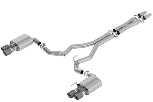Borla Atak Valved Catback Exhaust w. Carbon Fiber Tips - 18-23 Ford Mustang GT
