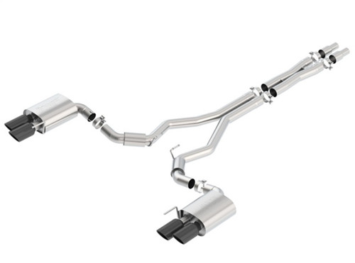 Borla S-Type Catback Exhaust w. Black Tips - 18-23 Ford Mustang GT