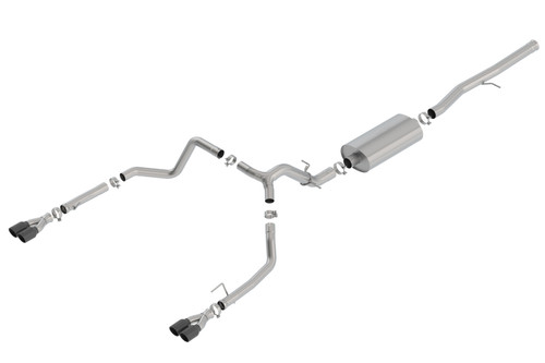 Borla 19 Chevrolet Silverado/GMC Sierra 1500 6.2L SS Touring Catback Exhaust - Black Chrome Tips - 140772BC