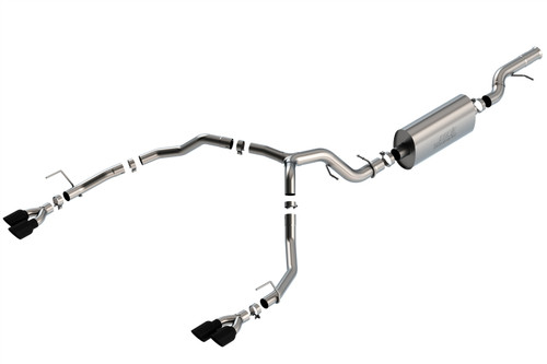 Borla 21-22 Chevrolet Tahoe 6.2L V8 2/4WD 4DR T-304 SS Touring Cat-Back Exhaust w/ Black Chrome Tips - 140858BC