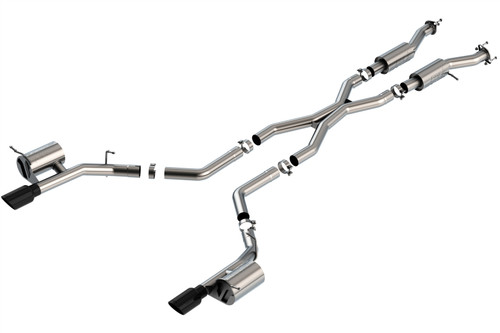 Borla 2021+ Dodge Durango SRT Hellcat 6.2L V8 AWD S-Type Cat-Back Exhaust System - Black Chrome Tips - 140885BC