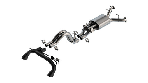Borla 22-24 Ford Bronco Raptor V6 Turbo AT 2WD / 4WD ATAK Catback Exhaust w/ 4in Black Coated Tips - 140934CB