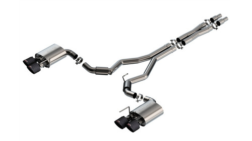 Borla 2024 Ford Mustang Dark Horse 5.0L V8 w/Active Exhaust S-Type Cat-Back Exhaust System - CF Tips - 140964CFBA