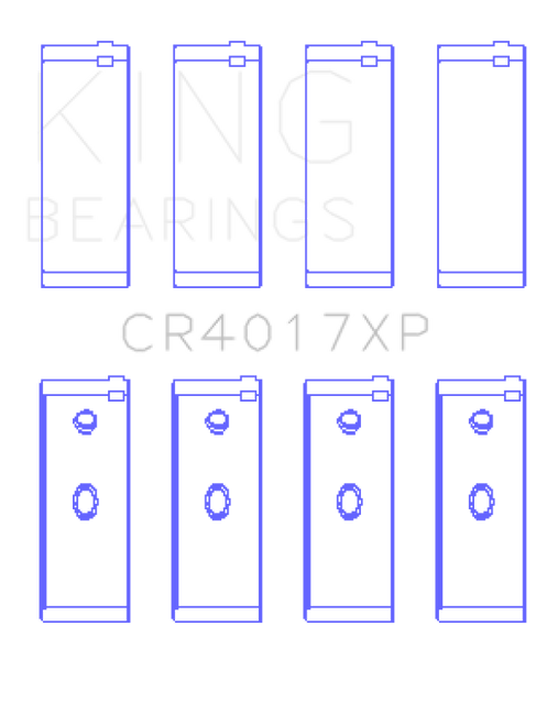 King Opel 1.6L/1.8L/2.0L/2.4L (Size .026) Connecting Rod Bearings (Set of 4) - CR4017XP.026