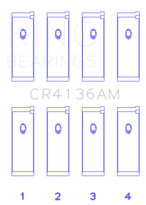 King 91-02 Nissan SR20DE L4 DOHC 16 Valves (Size STD) Rod Bearing Set - CR4136AM