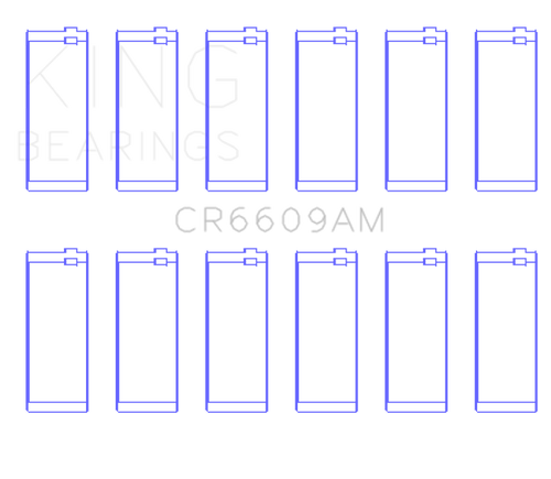 King Engine Bearings BMW M30/M32/B35 (Size +0.25mm) Connecting Rod Bearing Set - CR6609AM0.25