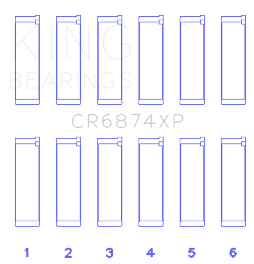 King Subaru EZ30/EZ30D (Size STDX) Performance Rod Bearing Set - CR6874XPSTDX