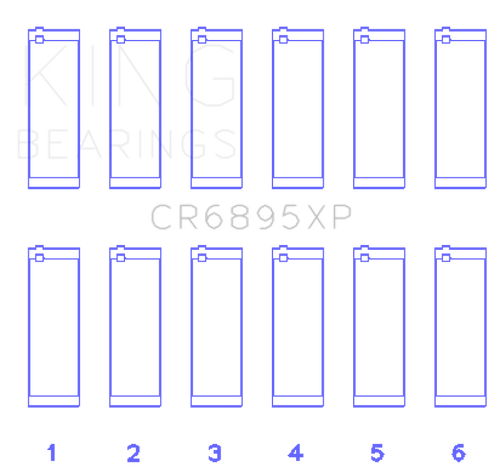 King Ford Ecoboost 3.5L V6 (Size 0.26) Connecting Rod Bearing Set - CR6895XP.026