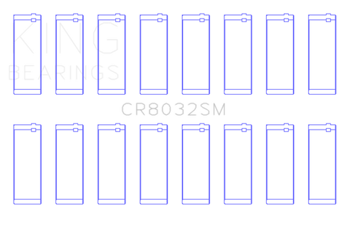 King Chrysler 345/ 370 16V (Size 0.75) Connecting Rod Bearing Set - CR8032SM0.75