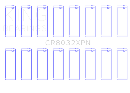 King Chrysler Dodge Hemi 5.7L/6.1L V8 Performance Rod Bearing Set - Size STDX - CR8032XPNSTDX
