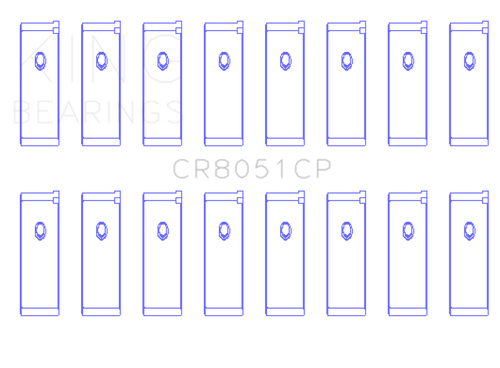 King Nissan VK56DE / VK56VDS / VK45DE / VK50VE (Size 0.25 Oversized) Rod Bearing Set - CR8051CP0.25