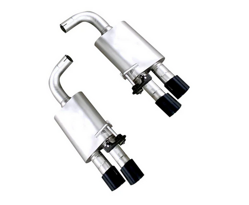 LTH True Dual Valved Catback Exhaust System w. Black Tips - 18-23 Mustang GT