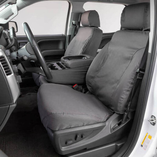 Covercraft 16-24 Chevrolet Express Polycotton SeatSaver Custom Front Row Seat Covers - Grey - SS2511PCGY
