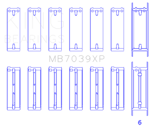 King BMW M20/M50 2.0L/2.5L/2.7L Performance Main Bearing Set - Size STDX - MB7039XPSTDX