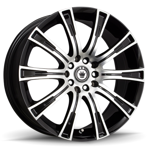 Konig Crown 17x7.5 5x112/120 ET35 Black Machine Face - CW77T20355