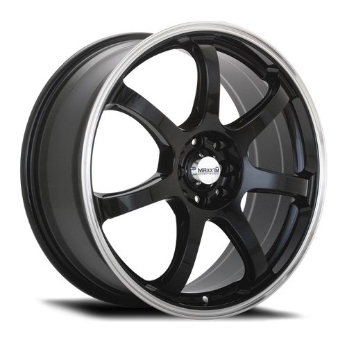 Maxxim Knight 16x7 10x100/114.3 ET40 Gloss Black Lip Polish - KN67T04405