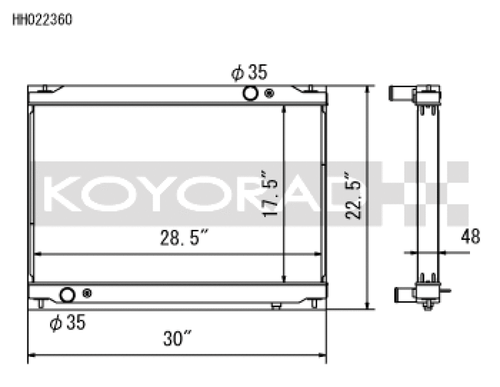 Koyo 09-13 Nissan GT-R 3.8L (AT) Radiator - HH022360