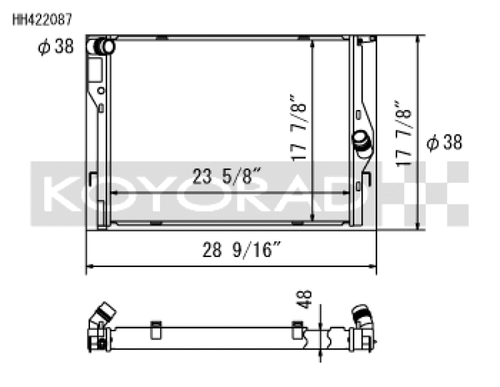 Koyo 08-13 BMW M3 E90/E92/E93 4.0L (MT/DCT) Radiator - HH422087