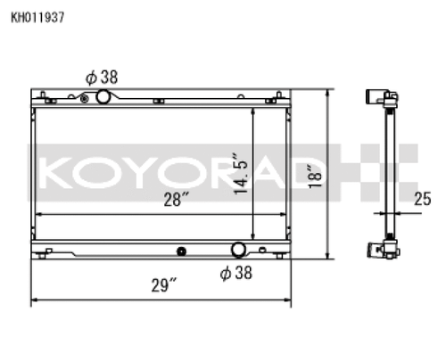Koyo 06-13 Lexus IS250/IS350 2.5L/3.5L (6MT/AT) Radiator - KH011937