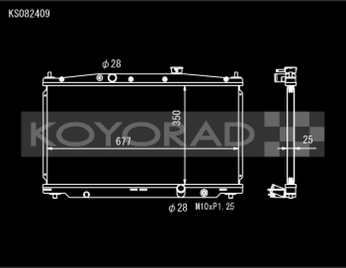 Koyo 11-16 Honda CR-Z 1.5L Hybrid (MT) / 09-14 Honda Fit (MT) Radiator - KS082409