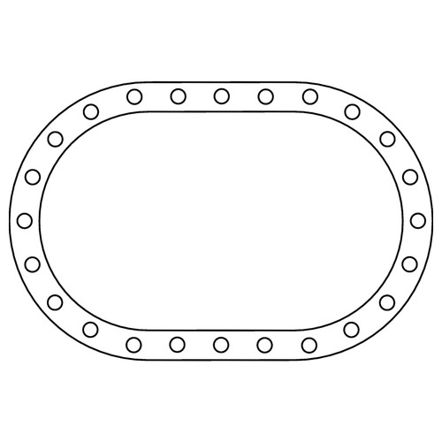 Cometic Fuel Cell .062in Fiber Filler Gasket - 24 Bolt - Oval - C15619