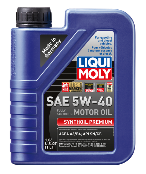 LIQUI MOLY 1L Synthoil Premium Motor Oil SAE 5W40 - 2040