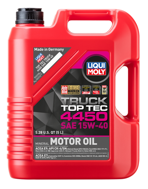 LIQUI MOLY 5L Top Tec Truck 4450 Motor Oil SAE 15W40 - 22038