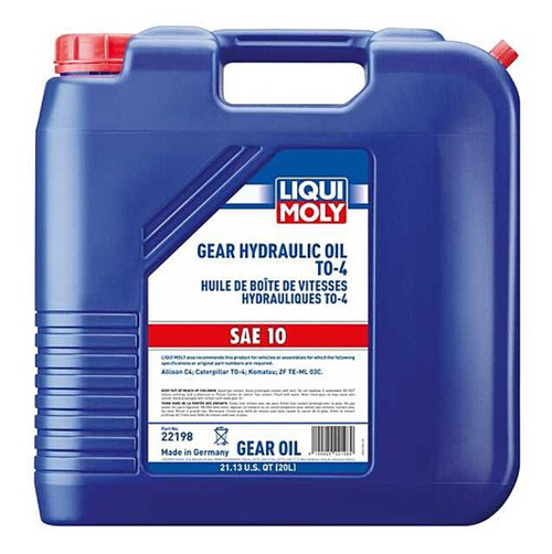 LIQUI MOLY 20L Gear Hydraulic Oil TO-4 SAE 10W - 22198