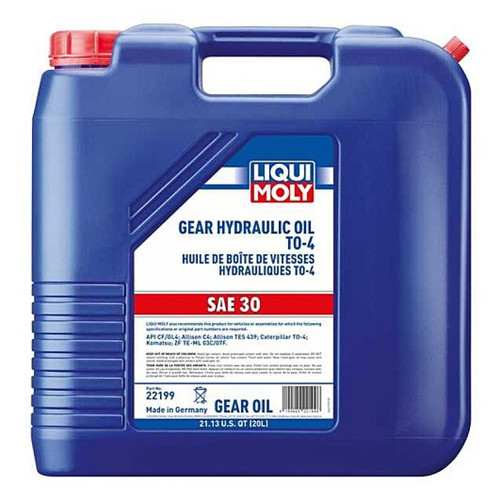 LIQUI MOLY 20L Gear Hydraulic Oil TO-4 SAE 30W - 22199