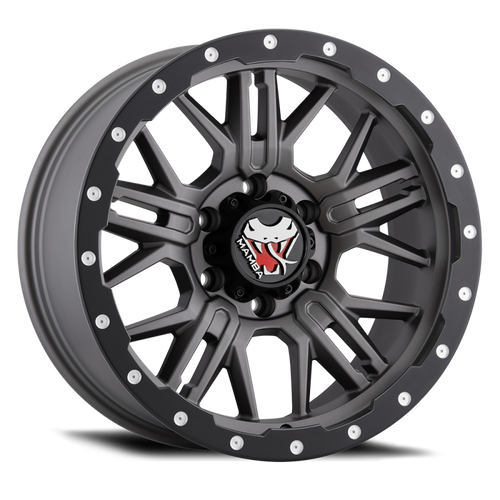 Mamba M25 18x9 5x150 ET12 Matte Grey w/ Black Lip Edge - M25895012G