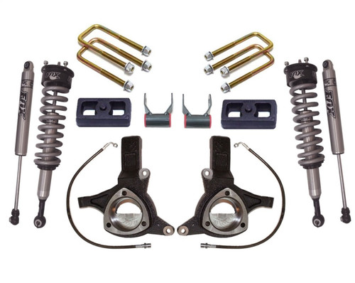 MaxTrac 16-18 GM C1500 2WD w/Stamped Steel Susp. 7in/4in MaxPro Elite Spindle Lift Kit w/FOX Shocks - K881774F