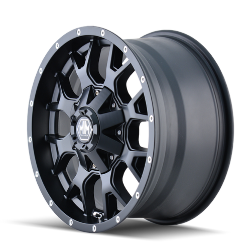 Mayhem 8015 Warrior 17x9 / 5x127 BP / -12mm Offset / 87mm Hub Matte Black Wheel - 8015-7952MB