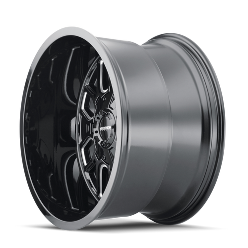 Mayhem 8107 Cogent 20x9 / 5x127 BP / 0mm Offset / 87mm Hub Black w/ Milled Spokes Wheel - 8107-2953BM