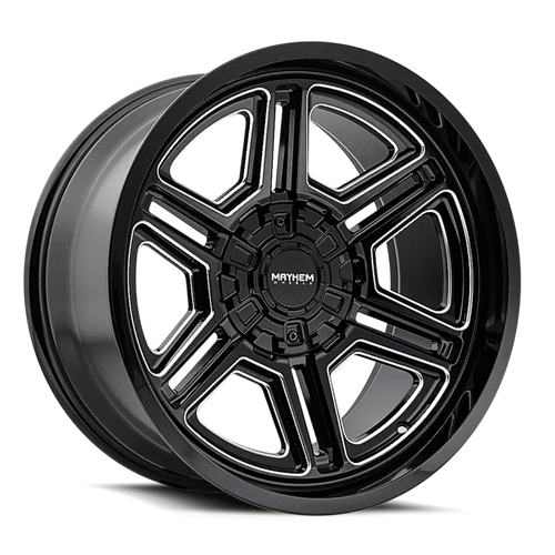 Mayhem 8117 Hermosa 20x9 / 5x127 BP/ 18mm Offset / 87mm Hub Black/Milled Wheel - 8117-2952BM Photo - Primary