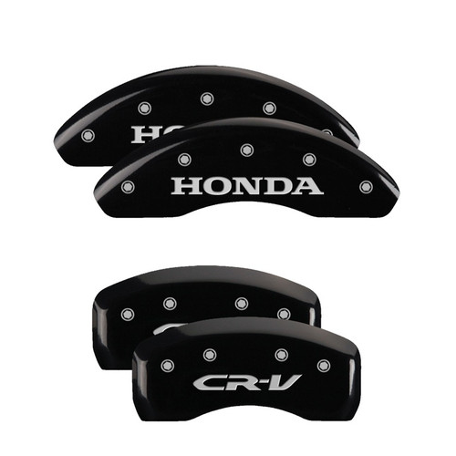 MGP 4 Caliper Covers Engraved Front Honda Rear CR-V Black Finish Silver Char 2018 Honda CR-V - 20221SCRVBK Photo - Primary