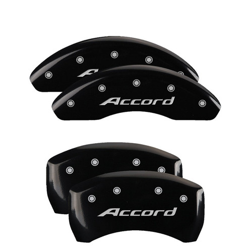 MGP 4 Caliper Covers Engraved Front Accord Rear Accord Black Finish Silver Char 2018 Honda Accord - 20224SACCBK Photo - Primary