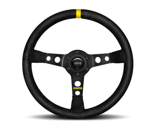Momo MOD07 Steering Wheel 350 mm -  Black Suede/Black Spokes/1 Stripe - R1905/35S