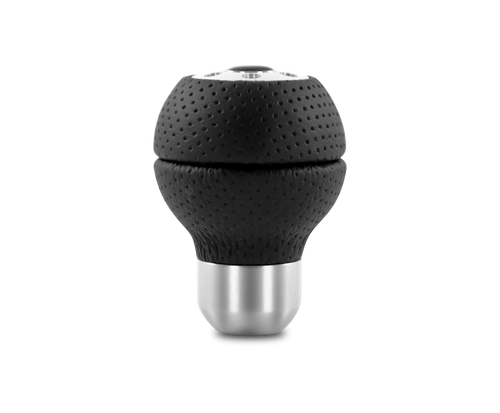 Momo Race Shift Knob - Black Airleather, Aluminum Insert - RACAIR