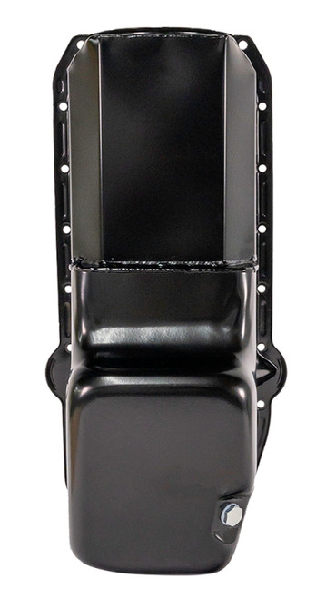 Moroso Pre-85 Chevrolet Small Block (w/Driver Side Dipstick) Wet Sump 6qt 8.25in Steel Oil Pan - Blk - 20230