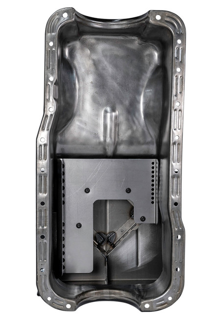 Moroso Ford 351W (w/Front Sump) Kicked Out Road Race Baffled 9qt 8in Steel Oil Pan - 20501
