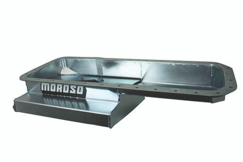 Moroso Datsun/Nissan L24/L26/L28 Road Race Baffled Wet Sump 7qt 6.25in Steel Oil Pan - 20976