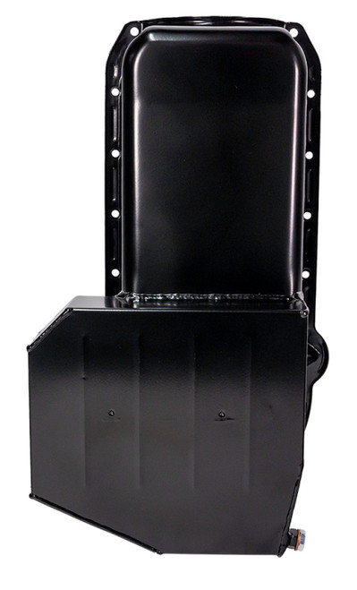 Moroso Pre-80 Chevrolet SBC (w/Driver Side Dipstick) Wet Sump 7qt 7.5in Steel Oil Pan - Black - 21316